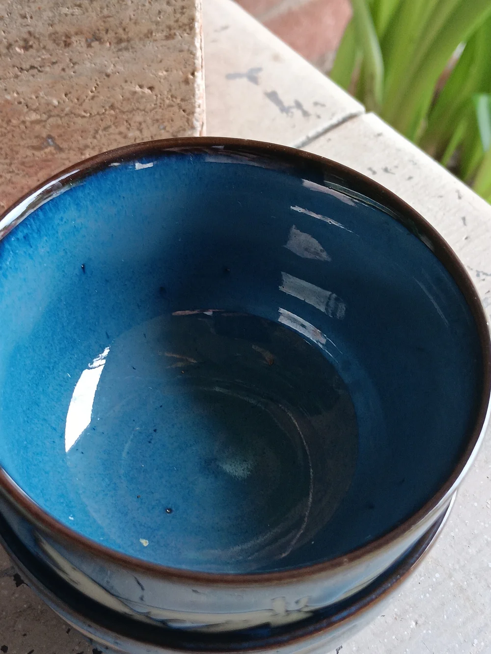 Vintage Set of 2 Japanese Glazed Bamboo Teacups